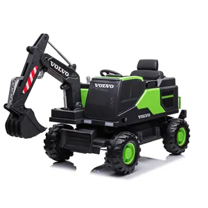 2022 New Design Licensed VOLVO Excavator Child Electric Truck Car With Electric Digging Arm Ride On Car For Kids