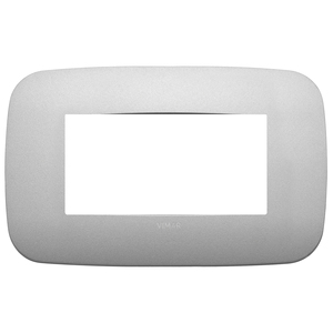 Cache-Interrupteur Mural Vimar Rond 4M Plaque Argent Mat 15x9.6cm - Product Image 1