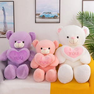 Hadiah Hari Valentine besar beruang Teddy warna-warni dengan boneka cinta grosir mainan mewah beruang Teddy besar kustom - Product Image 3