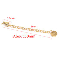 Collier à fermoirs mousquetons en acier inoxydable avec chaîne d'extension, composants pour la fabrication de bijoux DIY, capuchons de perles, rallonge de collier