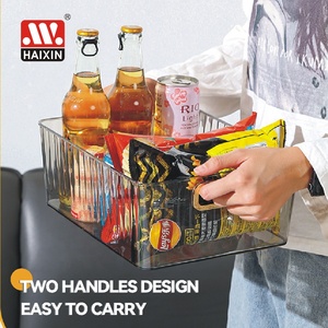 Trasparente per PET <span class=keywords><strong>frigo</strong></span> dispensa organizzatore cestini con manici scatola regalo picnic frutta scatola contenitore di plastica cesto di immagazzinaggio - Product Image 5