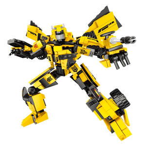 Juego de bloques de construcción modelo escarabajo para niños, construcción 2 en 1 con diseño creativo de juguete de abeja amarilla, ideal para regalo - Product Image 2