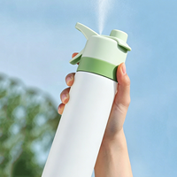 Bouteille d'eau sport en gros à sublimation vierge avec pulvérisateur de brume, OEM pour activités de plein air