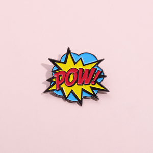 Alfileres esmaltados de dibujos animados <span class=keywords><strong>Comic</strong></span> Pow Explosion, broches de Arte de pintura personalizada, insignias de solapa para mochila, regalo de joyería divertido para niños y amigos - Product Image 3