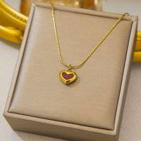Collier Cœur Exquis en Acier Inoxydable pour Femme, Chaîne Serpent Haut de Gamme Personnalisée, Style Luxe Léger, Polyvalent, Idéal Cadeau