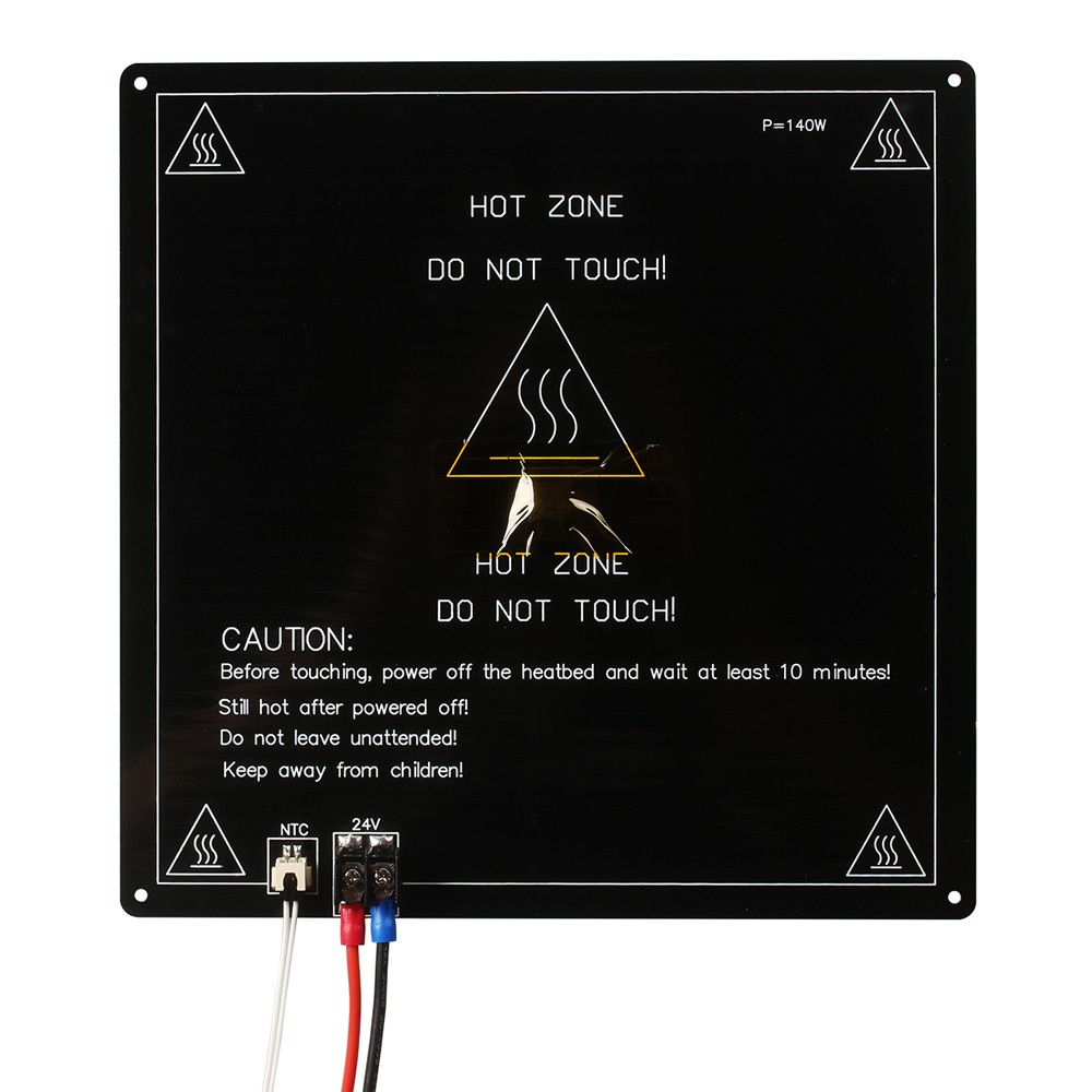 Qqmora 310 X 310 Mm 24 V 220 W Aluminium Substrate With Cable Accessories For 3D Printer 300 X 300 Mm Heating Bed 24 V 300 Mm X 300 Mm Qqmora 36 X 36 X 4