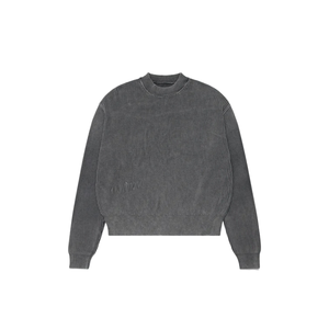 Maglione da uomo pesante in misto lana e cashmere, lavorato a coste, vestibilità ampia, girocollo spesso, spalle scese, pullover grosso, all'ingrosso - Product Image 1