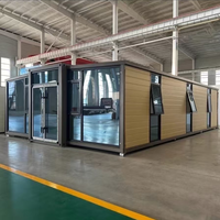 Maison conteneur préfabriquée extensible et détachable avec 2 chambres, construction rapide, maison modulaire d'usine