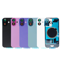 Téléphone portable Oem avec cadre photo, verre arrière pour Iphone 14, 15, 16 Plus, 15Pro, grand trou, verre arrière