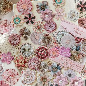 50 Adesivi per Confezione Serie Floreale Ritagliata a Forbice Elementi Floreali Retrò Fatti a Mano per Scrapbooking Fai-da-Te e Collage Decorativi - Product Image 3