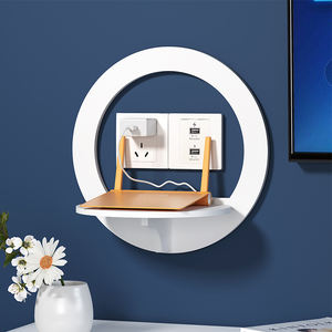 Étagère <span class=keywords><strong>murale</strong></span> blanche pour projecteur, étagères flottantes pour divertissement, étagère pour projecteur - Product Image 2