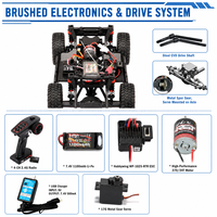 Adventurer JL 2.0 Camion RC Crawler 4x4 Tout-Terrain à l'échelle 1:16 2.4G RTR pour ESC 370 Moteur Brossé Engrenage Métallique Résine