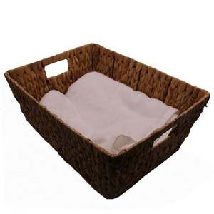 Keranjang Buah Rotan Biru Putih Lipat, Organizer Meja, Tempat Penyimpanan Fashion Ultra Tipis, Keranjang Cucian Dengan Tutup - Product Image 5