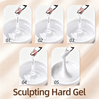 Gel dur sculptant haute clarté OEM/ODM à viscosité épaisse pour extension d'ongles, emballage personnalisé pour la vente en gros et les commandes en vrac