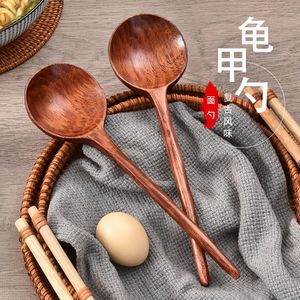 Wooden Soup Ladle Handmade Solid Color For Rice Noodles And Ramen Serving - Product Image 1