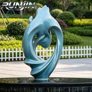 Escultura Moderna Abstracta de Acero Inoxidable Soldado, Colorida, Grande, Decorativa para Plaza Exterior, Arte Contemporáneo para Jardín y Paisajismo - Product Image 3