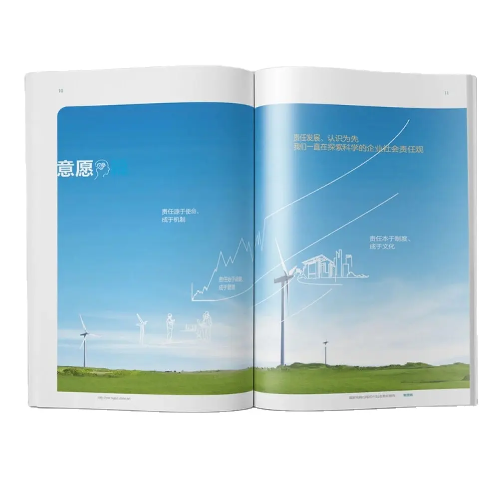 Printed Photo Album Company Simple Digital Printing Custom Brochure Printing Film Lamination Video Brochure CMYK Color Brochure