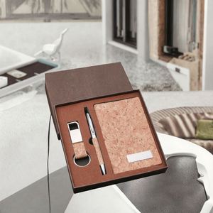 Custom Eco-Friendly New Year Promo Office Supplies Event <b>Gift</b> <b>Set</b> for Partners with Notebook Pen Keychain - Product Image 3