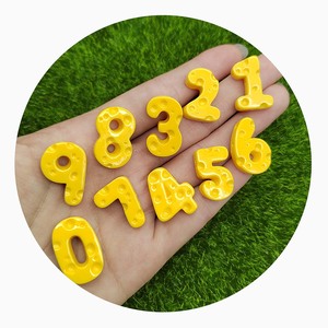 Adornos de Resina con Forma de Queso y Números del 0 al 9 para Niños, para Aprender Matemáticas, Juguetes de Slime, Accesorios para Casa de Muñecas - Product Image 1