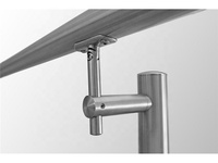 SS316L Finition Miroir 42.4mm En Acier Inoxydable Main Courante Escalier Rampe Accessoires Extérieur Centre Commercial Escalier Support Hors Axe Tube