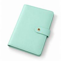 Carnet personnalisé avec logo, en similicuir lisse, fermeture à bouton-pression, agenda promotionnel pour le bureau, les affaires, l'école