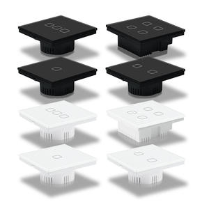 Interrupteur intelligent Wi-Fi 220V USA en verre trempé de luxe pour panneau de contrôle domestique Zwave, sans neutre, pour prises murales miniatures - Product Image 1