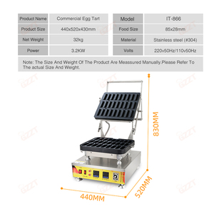 Machine à gaufrettes et tartelettes en acier inoxydable 304 à moules multiples, machine commerciale numérique à température constante pour la formation de croûtes de tartelettes aux œufs - Product Image 2