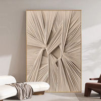 Art mural en plâtre texturé de haute qualité, peinture sur toile abstraite 3D, tapisserie décorative de style bohème, décoration artistique en tissu.