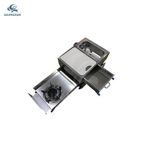 Cuisinière à gaz combinée avec évier coulissant en acier inoxydable pour <span class=keywords><strong>camping</strong></span> en plein air, espace intelligent, <span class=keywords><strong>camping</strong></span>-<span class=keywords><strong>car</strong></span>, VR, C001 - Product Image 1