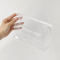 Mini sac transparent en PVC, sac de voyage décontracté, sac de maquillage de luxe, sac cosmétique personnalisé avec fermeture éclair