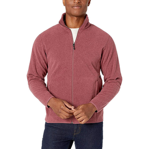 Chaqueta de lana con cremallera completa para hombre, chaqueta ligera informal suave de invierno cálida para exteriores, abrigo de lana Polar con logotipo personalizado - Product Image 2