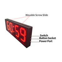 Chronomètre de vitesse à 4 chiffres de 6 pouces avec affichage LED simple face rechargeable et bouton de compte à rebours