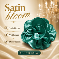 Grande fleur en tissu satiné tendance pour la décoration de robes féminines