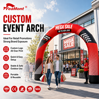Arche gonflable hermétique FEAMONT pour l'inauguration d'un magasin, décoration promotionnelle accrocheuse pour boutique, logo et couleur personnalisés