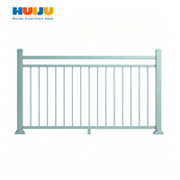 Fournisseur chinois HJ de garde-corps en aluminium pour balcon et escalier extérieur, garde-corps d'escalier en aluminium carré sur mesure