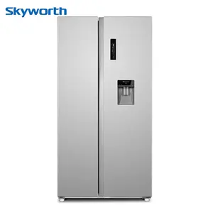 Skyworth fabrika OEM akıllı buzdolabı buzdolabı yan yana çift kapılar camlı kapı buzdolapları