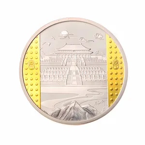 Ücretsiz örnek altın gümüş hatıra paraları emaye hatıra çinko alaşım Metal sikke özel 3D pirinç Metal kazınmış meydan sikke