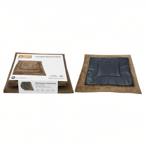 Cama para Mascotas de Doble Uso, Negra, de Algodón Largo y Esponjoso, con Características para Invierno y Verano, de Doble Cara - Product Image 1
