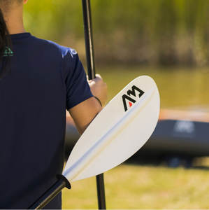 Pagaie à manche en aluminium KP1 230 <span class=keywords><strong>cm</strong></span>, 4 sections, double lame, coque en PVC, 1100g, planche de SUP <span class=keywords><strong>gonflable</strong></span> en PP et fibre de verre, manche noir - Product Image 5