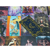 Jeu de tarots personnalisé Oracle Card Printing feuille d'or motif brodé sur papier d'art avec livre logo personnalisable