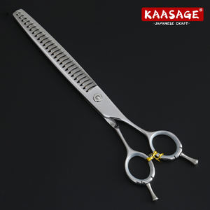 전문 8 인치 마이크로 톱니 모양의 개 미용 가위 일본 440C 질감 청커 가위 애완 동물 가위 - Product Image 6