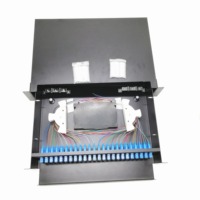 Caja de Terminación de Fibra Óptica de Alta Densidad 2U de 19 Pulgadas, Montada en Rack, Tipo Cajón, Panel de Conexiones ODF, 24/48/96 Puertos, Conectores SC/LC/FC/ST