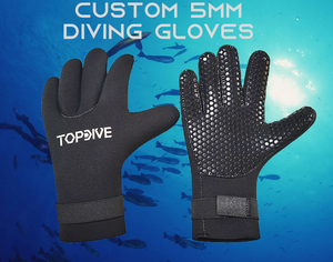 Gants de <span class=keywords><strong>plongée</strong></span> en néoprène sur mesure 5mm <span class=keywords><strong>7mm</strong></span> avec coutures collées, paume caoutchoutée antidérapante et sangle de poignet réglable - Product Image 5