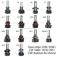 Pièces et accessoires automobiles, 48W F2 12000LM 1860 CSP HB4 9006 HIR2 9012 HB3 9005, phare LED automobile, ampoule de phare de voiture