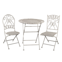 Ensemble de meubles de jardin pour Patio d'extérieur, Table et chaise, en métal et en fer, Style Antique, de haute qualité