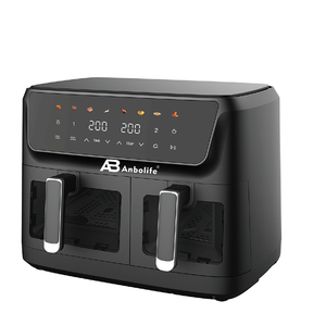 <span class=keywords><strong>Friteuse</strong></span> à air Anbolife 9L grande capacité 2400W haute puissance avec écran tactile et contrôle numérique, 6 préréglages et menus rapides pour usage familial - Product Image 1