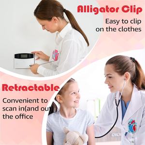 Acrylique <span class=keywords><strong>pharmacie</strong></span> coeur série médicale infirmière accessoires porte-carte d'identité porte-Badge rétractable Badge bobine avec <span class=keywords><strong>pince</strong></span> crocodile - Product Image 6