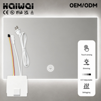 Interrupteur tactile mural pour miroir avec pilote intégré, vente en gros usine, AC110-240V DC12V 36W CCT, anti-buée pour salle de bain, OEM ODM