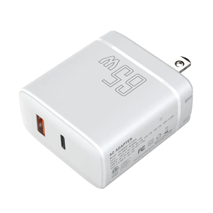 Ilepo Etl Fcc Ce Ukca <span class=keywords><strong>Gan</strong></span> 65W Pd Cargador Usb Puertos duales Enchufe de EE. UU. Carga rápida Cargador rápido 3,0 Cargador de teléfono portátil Pd - Product Image 2