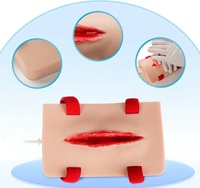 Almohadilla de práctica para heridas traumáticas con simulación de sangrado para entrenamiento de primeros auxilios silicona reutilizable